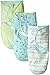 Summer Infant SwaddleMe Adjustable Infant Wrap, Dino Peek/Stripe/Sage, Boy, Small/Medium
