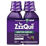ZzzQuil Nighttime Sleep Aid, Warming Berry Flavor Liquid, Twin Pack 2x12 Oz