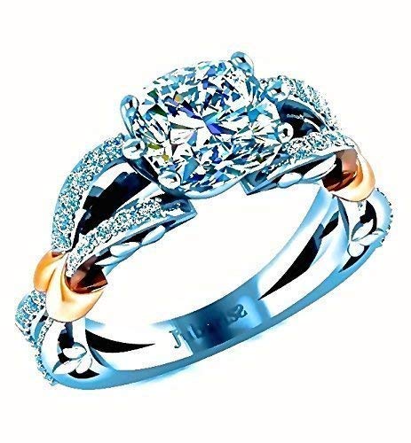 Amazon Com Cushion Cut Engagement Ring Diamond 1 15tcw White