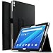 IVSO Case for AT&T Lenovo Moto Tab, Ultra Lightweight Leather Stand Cover Case for AT&T Lenovo Moto Tab/Lenovo Tab 4 10 Plus Tablet (Black)
