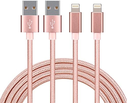 iPhone Lightning to USB Cable 2Pack 6ft Nylon Braided Cord for iPhone SE/5/6/6s/Plus/iPad Mini/Air/Pro