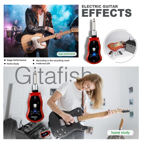 Gitafish Bass Guitar Headphone Mini Amp Bluetooth Electric Bass Micro Amps for Electric Guitar
