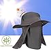 Sun Cap Fishing Hat for Men Women, Sun Hat Wide Brim, Boonie Hat Deep Grey