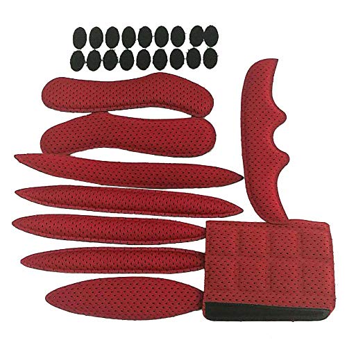 Aolvo Helmet Padding Kit,27Pcs Bicycle Replacement Universal Foam Pads Set for Bike Motorcycle Cycling Helmet - Thumbnail 3