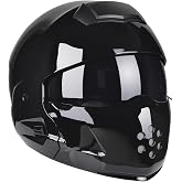 Harssidanzar 3/4 Modular Open Face Helmet Visor DOT CU605US for Men Women