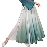 ROYAL SMEELA Lyrical Dance Skirt Chiffon Dance Skirts for Women Long Flowy Skirt Modern Contemporary Dance Skirt