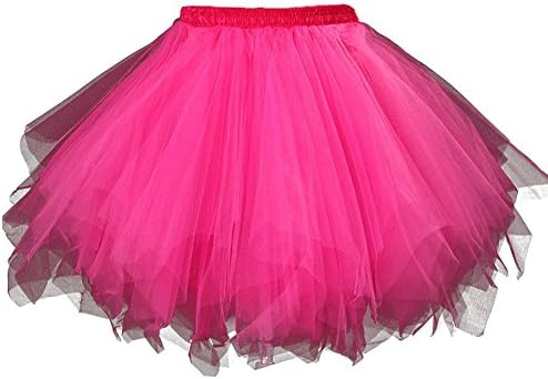 MsJune Women's 1950s Vintage Petticoats Crinolines Bubble Tutu Dance Half Slip Skirt