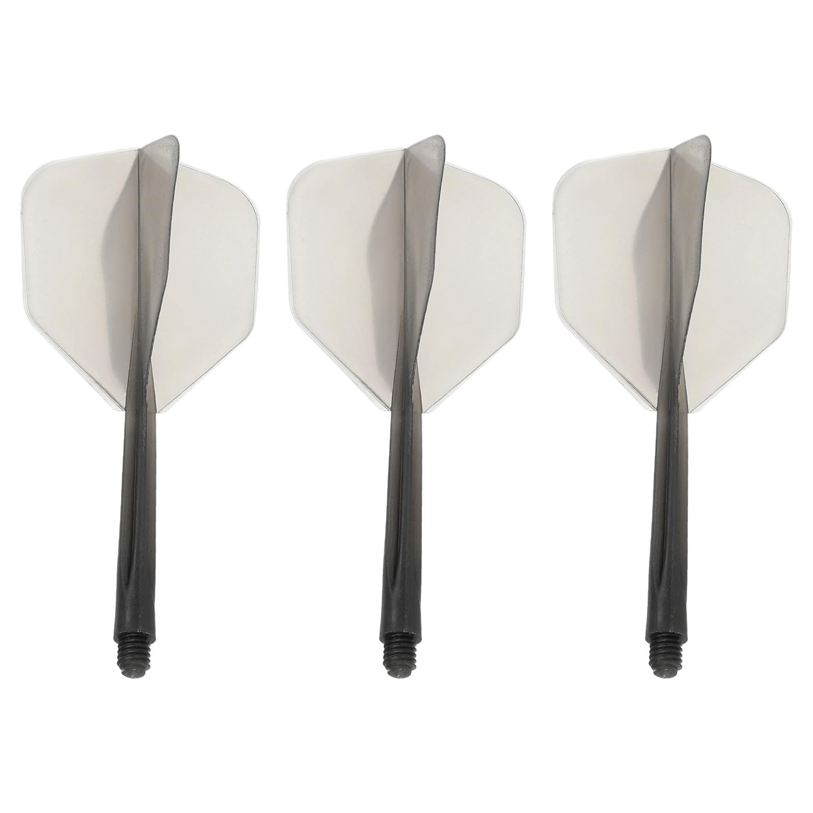 PATIKIL Integrated Dart Shaft & Flights, 3 Pack 2BA Durable Plastic Dart Flight Set, Grey
