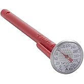 Taylor 3512FS Pocket Test Thermometer | Analog Meat Thermometer with Stainless Steel Stem, NSF Listed, 0 to 220 Degrees F, Pocket Sleeve Included
