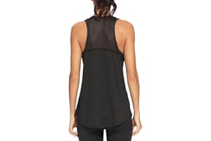 Quccefods Workout Tank Tops for Women Sleeveless Athletic Yoga Shirts Mesh Racerback Tank Tops Gym Workout Clothes