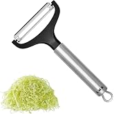 LHS Cabbage Peeler for Kitchen, Wide Mouth Vegetable Peeler, Stainless Steel Fruit Shredder Slicer with Non-Slip Handle and S
