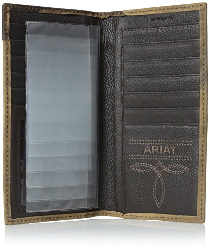 Ariat Ariat Shield Perforated Overlay Rodeo Wallet Wallet Medium Distressed Brown One Size