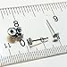 Titanium Earring Supplies,80 pcs.40-4mm (Small) pad Posts and 40 pcs. Stainless Backs