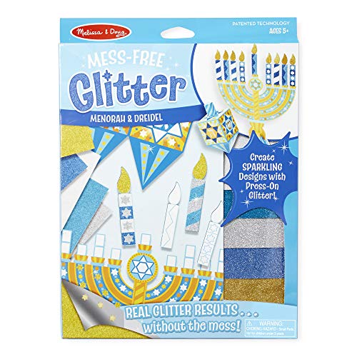 Melissa & Doug Mess-Free Glitter Menorah and Dreidel (Great Gift for Girls and Boys - Best for 5, 6, 7, 8, 9 Year Olds and Up)