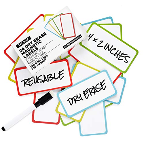 24 Dry Erase Labels AllPurpose Strips for