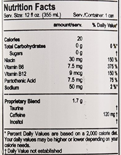 Liquid Ice Zero Energy Drink, 12 Ounce, 24 Count