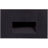 Kuzco Lighting Sonic 3" Exterior Wall/Step Light | Black Finish | Clear Glass Lens | Modern LED Recessed Outdoor Fixture | Lo