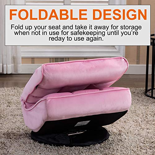 Artechworks Swivel Video Gaming Chair, Velvet Floor Chair Folding Lazy