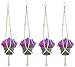 Sorbus Macrame Plant Hanger [4 Pack] Indoor Outdoor Hanging Plant Pots Cotton Rope, Elegant for Home, Patio, Garden