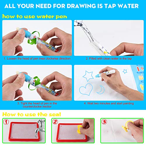 image for Gheeour Drawing Mat Painting Large Magic Water Mat Suitable For 2 3 4 