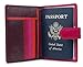 Visconti Soft Leather Secure RFID Blocking Passport Cover Wallet - POLO 2201, Plum/Multi, One Size
