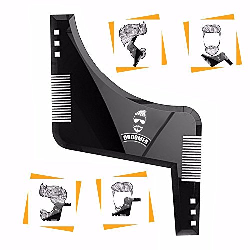Premium beard shaping and styling template comb tool