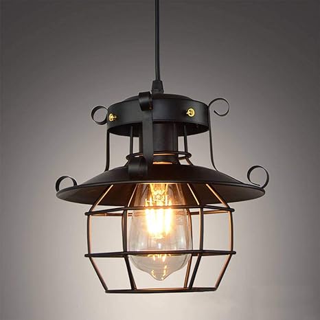 Industrial Led Wind Pendant Light Vintage Ceiling Light Iron Art