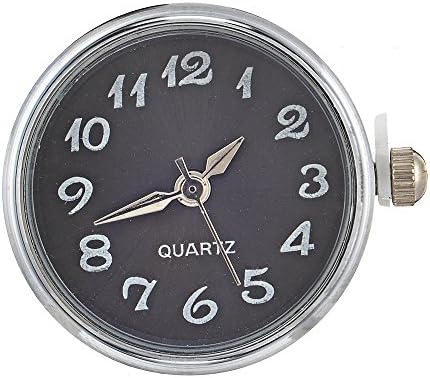 Vocheng Snap 18mm Interchangeable Jewelry 8 Colors Watch Metal Snap Button Vn-310 Pack of 2pcs (black)