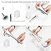 H-risen Toilet Brush with 304 Stainless Steel Base + ABS Plastic Handle (White)