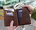 Habitoux Crazy Horse Genuine Cow Leather Passport Holder Travel Wallet Card Holder - RFID Blocking Bifold Wallet for Men and Women