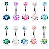 BodyJ4You® Lot of 10pc 14G Belly Button Ring Body Jewelry Piercing 10 Pack