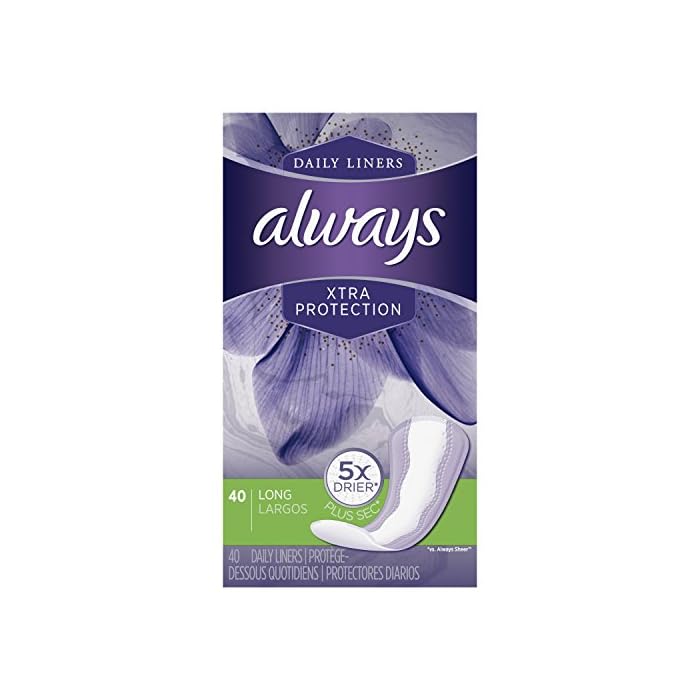 Always Anti-Bunch Xtra Protection, Panty Liners For Women, Light Absorbency, Long Length, Leakguard + Rapiddry…
