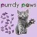 Purrdy Paws Soft Nail Caps for Cat Claws Purple Holographic Glitter Medium