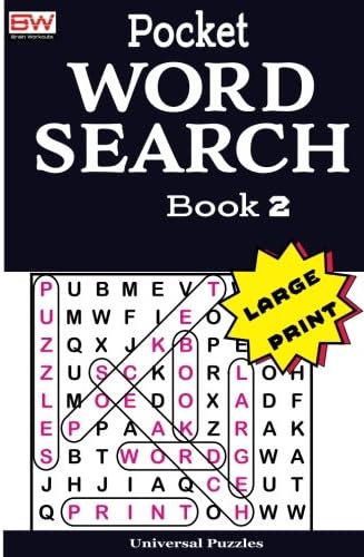 Pocket WORD SEARCH Puzzles (Volume 2) Paperback – Large Print, November 17, 2017