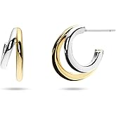 Ana Luisa Double Hoop Earrings for Women - 14K Gold Plated & Silver Rhodium Huggie Hoops - Hypoallergenic, Water-Resistant, Tarnish-Free, Small, Dainty & Trendy Two Hoop Earring Styles