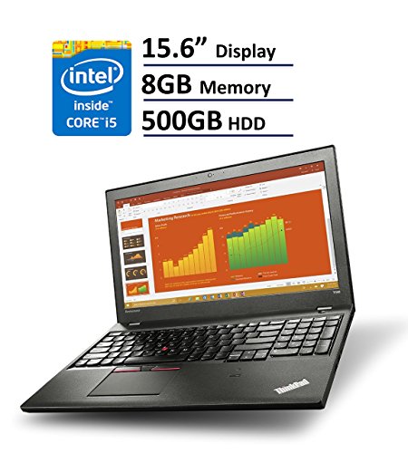 Lenovo ThinkPad T560 20FH 15.6" Business Laptop: Intel Core i5-6200U, 8GB RAM, 500GB HDD, Backlit KeyS, FingerPrint Reader, Windows 7 Pro upgradeable to Windows 10 Pro (Certified Refurbished)