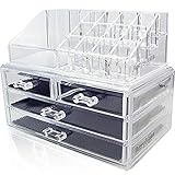 Acrylic Makeup Organizer Cosmetic Jewerly Display Box 2 Piece Set by AcryliCase