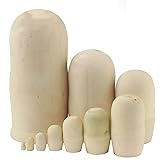 unpainted matryoshka dolls