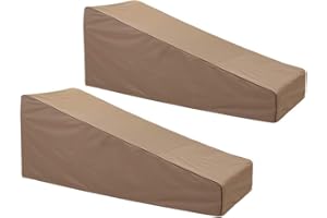 Finnhomy Waterproof Patio Lounge Chaise Chair Covers Set of 2 600D Heavy Duty Outdoor Chaise Lounge Cover Furniture Covers 78" L X 30" W X 31" H, Brown