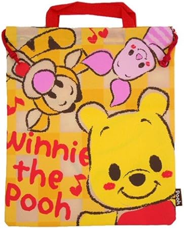 Amazon くまのプーさん フレンズ チェック キャラ巾着袋l 体操服入れ ディズニーキャラクターグッズ通販 おもちゃ おもちゃ