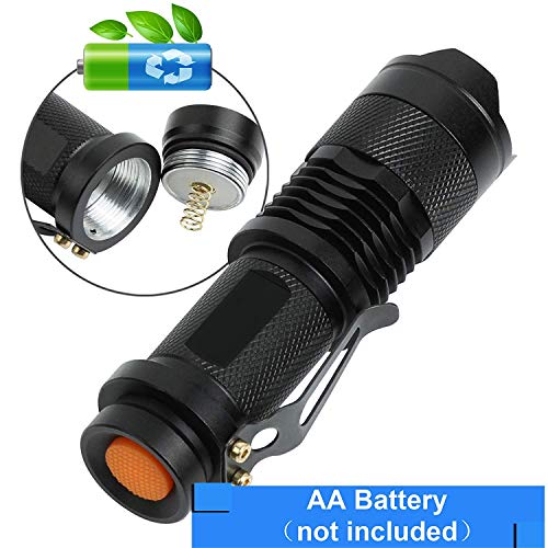 LED Torch Flashlight, 1000 Lumen Professional Portable Handheld Mini LED Flashlight, 5 Light Modes, IP55 Water-Resistant,Zoomable Rechargeable Batteries Includedlight for Camping Outdoor (2Pack) - Thumbnail 4