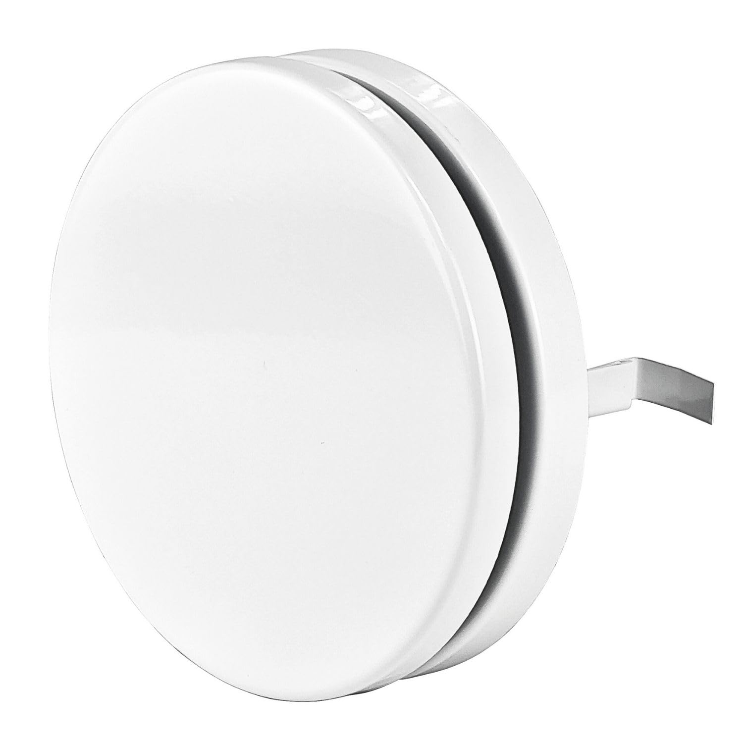 100mm White Metal Round Disc Valve with Mounting Frame with Clamp Spring — image 1
