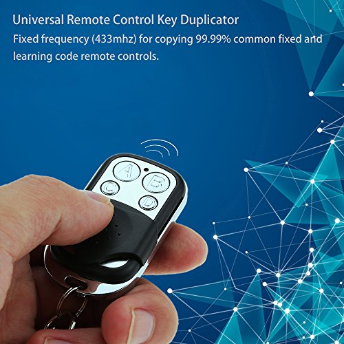 OWSOO Mini Copy Code 4 Channel Universal Remote Control Cloning Duplicator Key Transmitter 433 MHz Learning Garage Door Gate Opener Controller Old Key Replacement