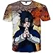 Nemolemon Men's Fashion 3D Print Uchiha Sasuke Casual Cartoon T-Shirts, Sasuke, XXL