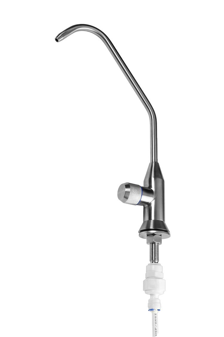 Viborg Deluxe Solid Sus304 Stainless Steel Casting Lead-free Kitchen Sink Filtered Drinking Water Filter Tap Faucet Filtration System Purifier Tap, Fits All Drinking Water Filter & Reverse Osmosis Systems, Satin Nickel Brushed (Spout B)