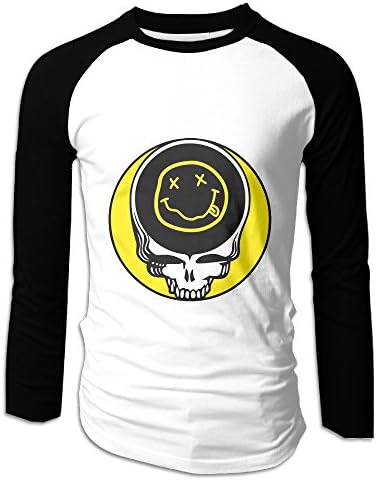 Nirvana Face Long Sleeve Baseball Raglan Shirt Men's