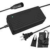 QKDIM 54.6V 3A/5A Charger with 3-in-1 Plug for 48V Lithium Battery Such as Car Truck Lawn Mower Boat Marine Batteries (3A-XLR(Canon Plug))