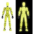 MerryXD T13 Action Figure,Assembly Completed Dummy Nova Titan Lucky 13 Action Figure 3D Printed Multi-Jointed Movable Toy Grow in The Dark Yellow