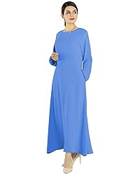 Zofocy Solid Color Women Abaya Modest Muslim Prayer