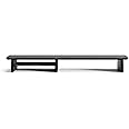 Desk Shelf Monitor Stand System for Dual Screen Setup Matte Black Wood Large for Office Wooden iMac Riser Large Desk Organizer Unit - 116cm (Black Wood, Medium | 36 Inches)